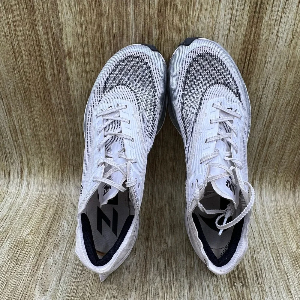 Nike ZoomX Vaporfly Next% 2 Women's 8.5 White Silver Running Shoes CU4123-100